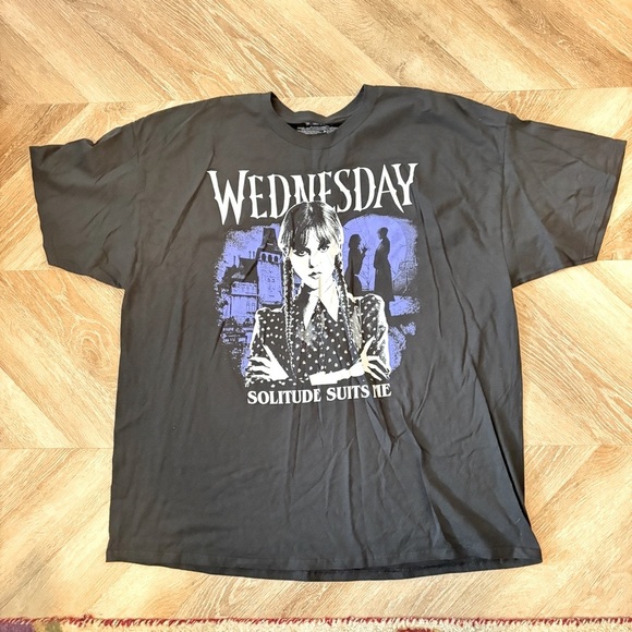 3X Wednesday Black Graphic T-Shirt - Picture 1 of 4